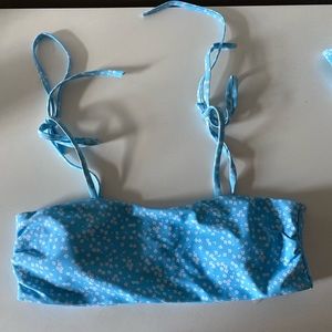 Blue floral bikini from shein, size M